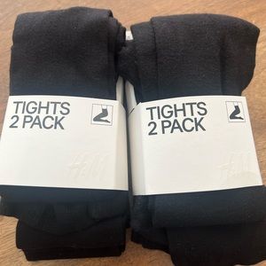 4 pairs of BRAND NEW WITH TAGS H&M Black Tights size large